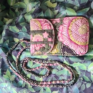 Vera Bradley Priscilla Pink Chain Strap Crossbody Mini Purse